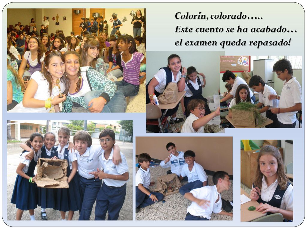 Colorín, colorado….. Este cuento se ha acabado… el examen queda repasado!
