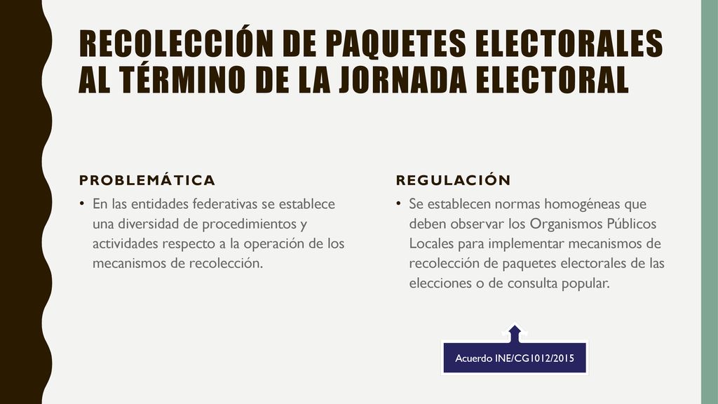 Recolección de paquetes electorales al término de la jornada electoral