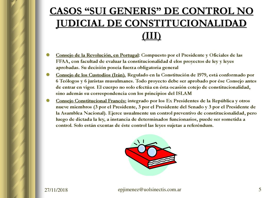 CASOS SUI GENERIS DE CONTROL NO JUDICIAL DE CONSTITUCIONALIDAD (III)