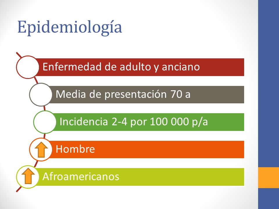 Epidemiología Enfermedad de adulto y anciano