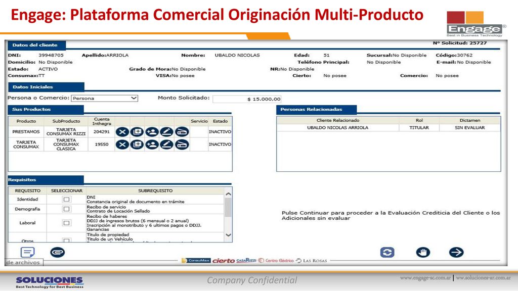Engage: Plataforma Comercial Originación Multi-Producto