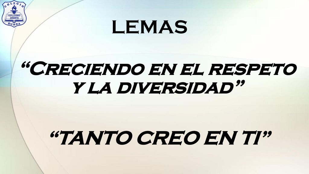 Creciendo en el respeto y la diversidad TANTO CREO EN TI
