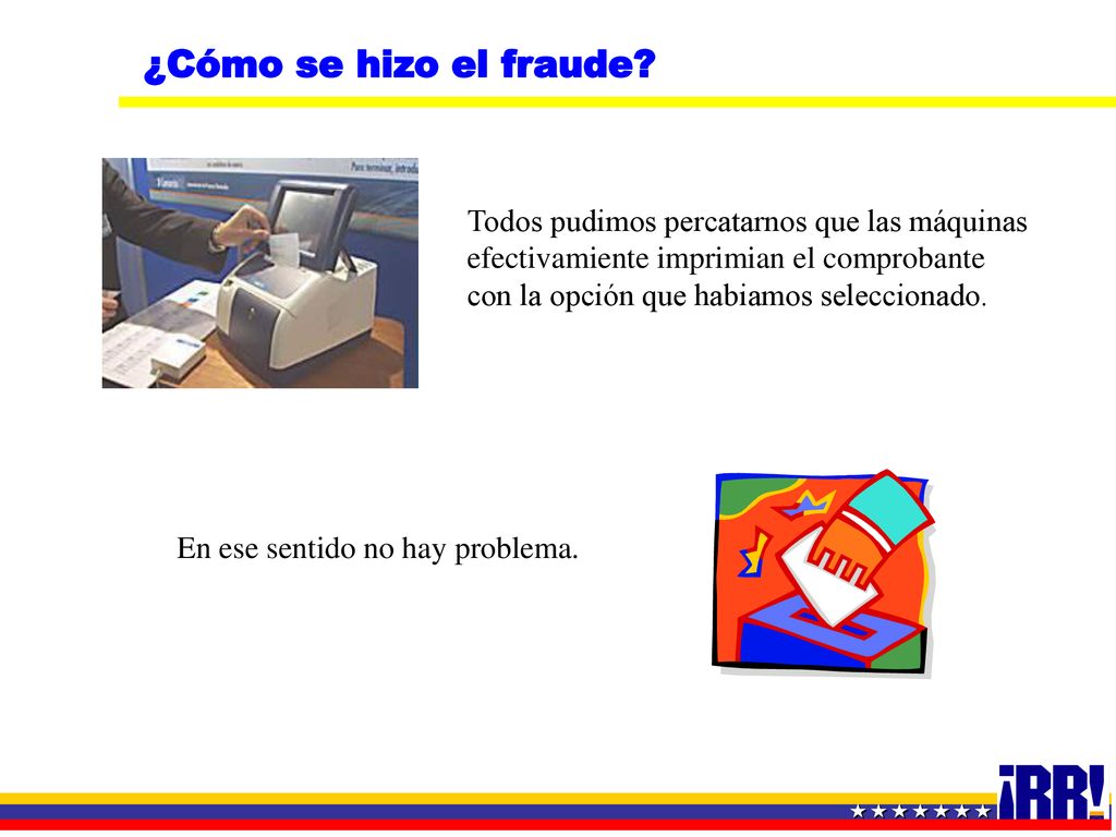 Todos pudimos percatarnos que las máquinas efectivamiente imprimian el comprobante con la opción que habiamos seleccionado.