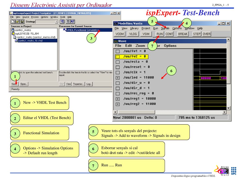 ispExpert- Test-Bench Disseny Electrònic Assistit per Ordinador 5 4 3
