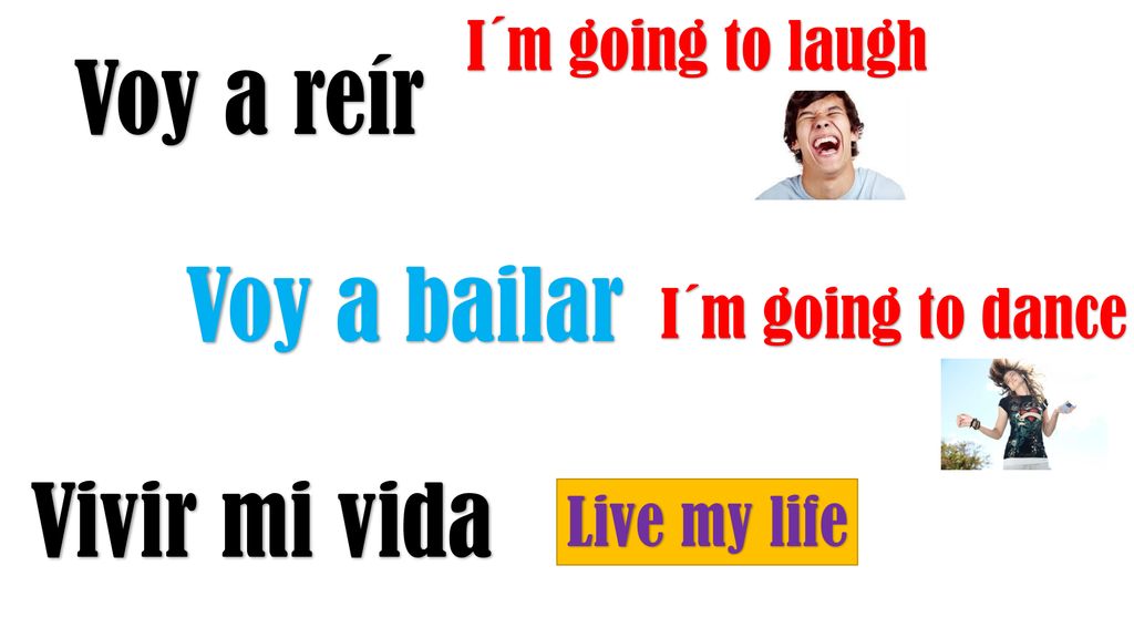 Voy a reír Voy a bailar Vivir mi vida I´m going to laugh