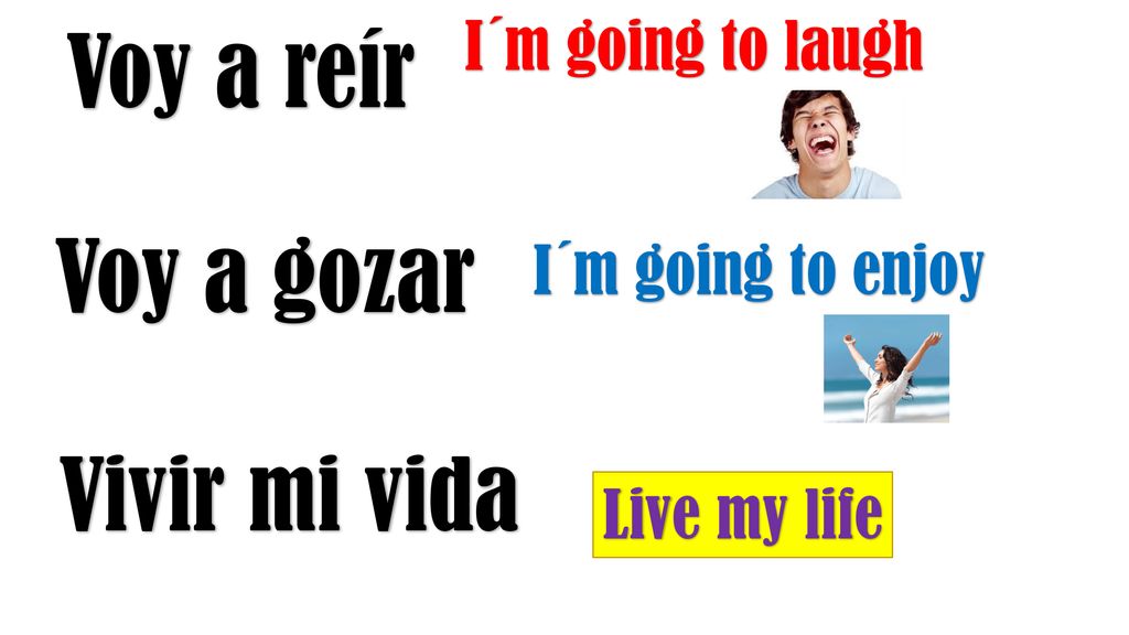 Voy a reír Voy a gozar Vivir mi vida I´m going to laugh