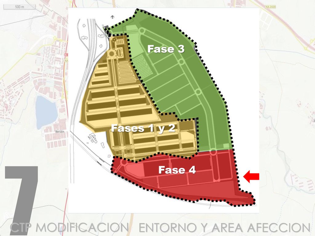 7 CTP MODIFICACION ENTORNO Y AREA AFECCION Fase 3 Fases 1 y 2 Fase 4
