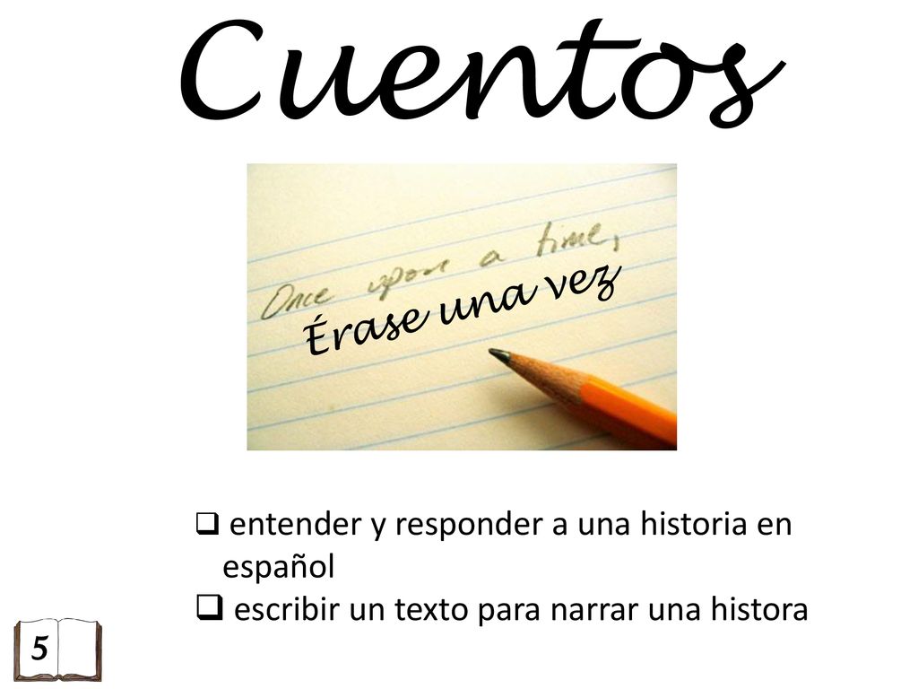 Cuentos Érase una vez escribir un texto para narrar una histora
