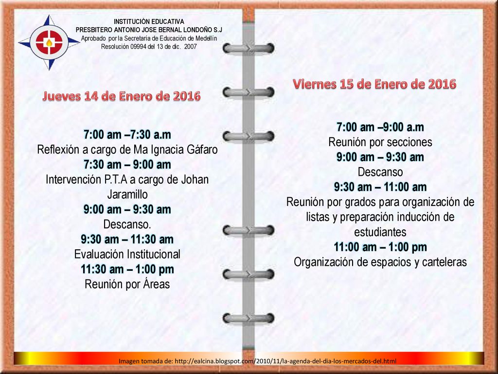 Viernes 15 de Enero de 2016 Jueves 14 de Enero de 2016
