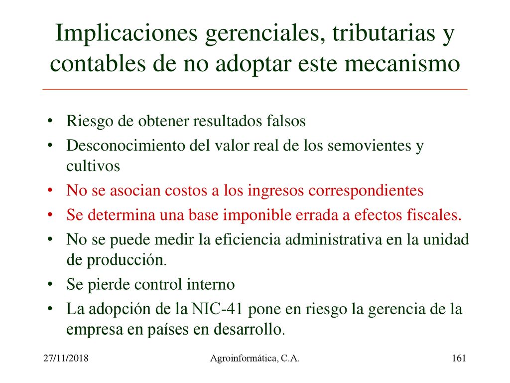 Implicaciones gerenciales, tributarias y contables de no adoptar este mecanismo