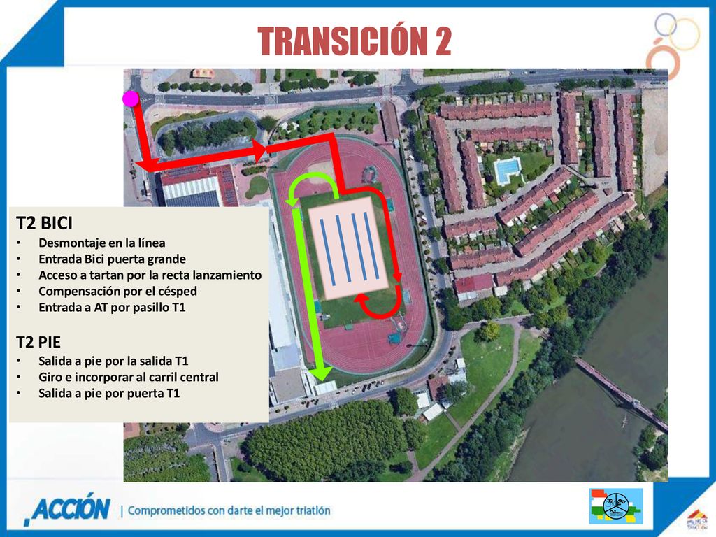 Transición 2 T2 BICI T2 PIE Desmontaje en la línea