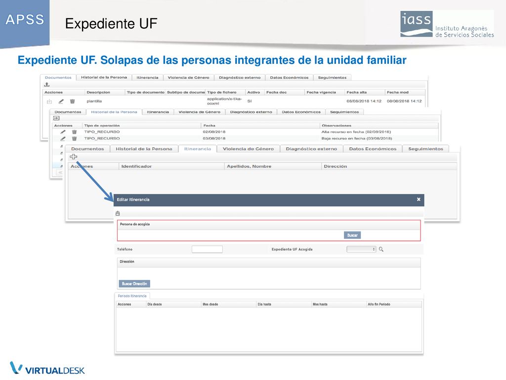 Expediente UF Expediente UF. Solapas de las personas integrantes de la unidad familiar 16