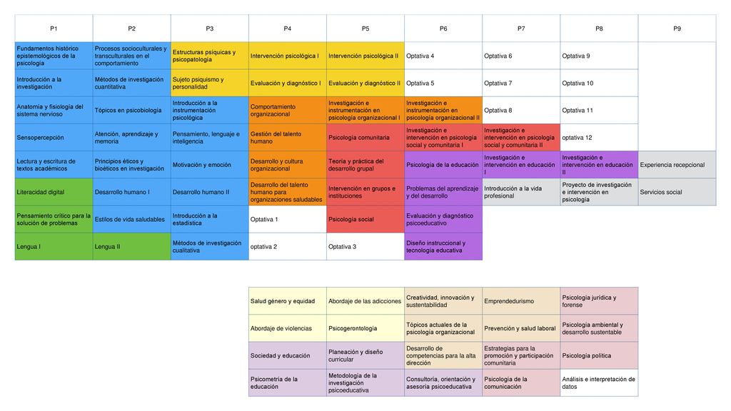 P1 P2. P3. P4. P5. P6. P7. P8. P9. Fundamentos histórico epistemológicos de la psicología.