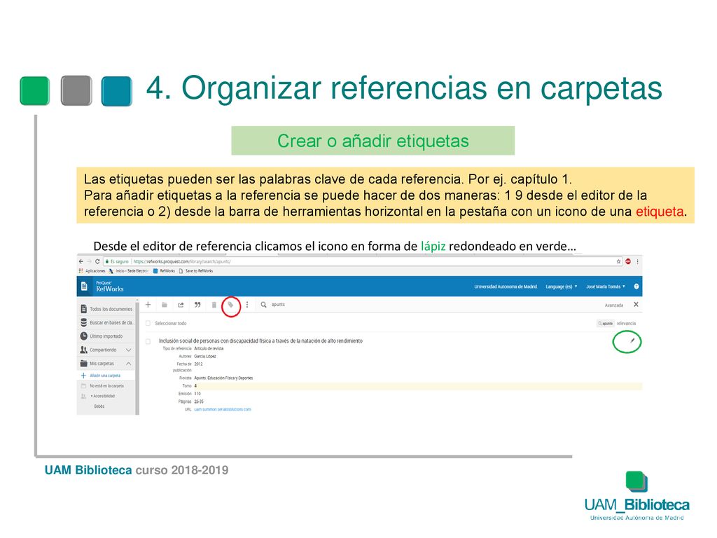 Crear o añadir etiquetas