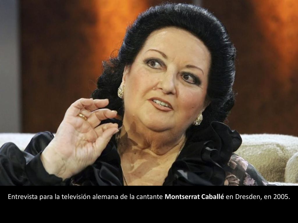 Entrevista para la televisión alemana de la cantante Montserrat Caballé en Dresden, en 2005.
