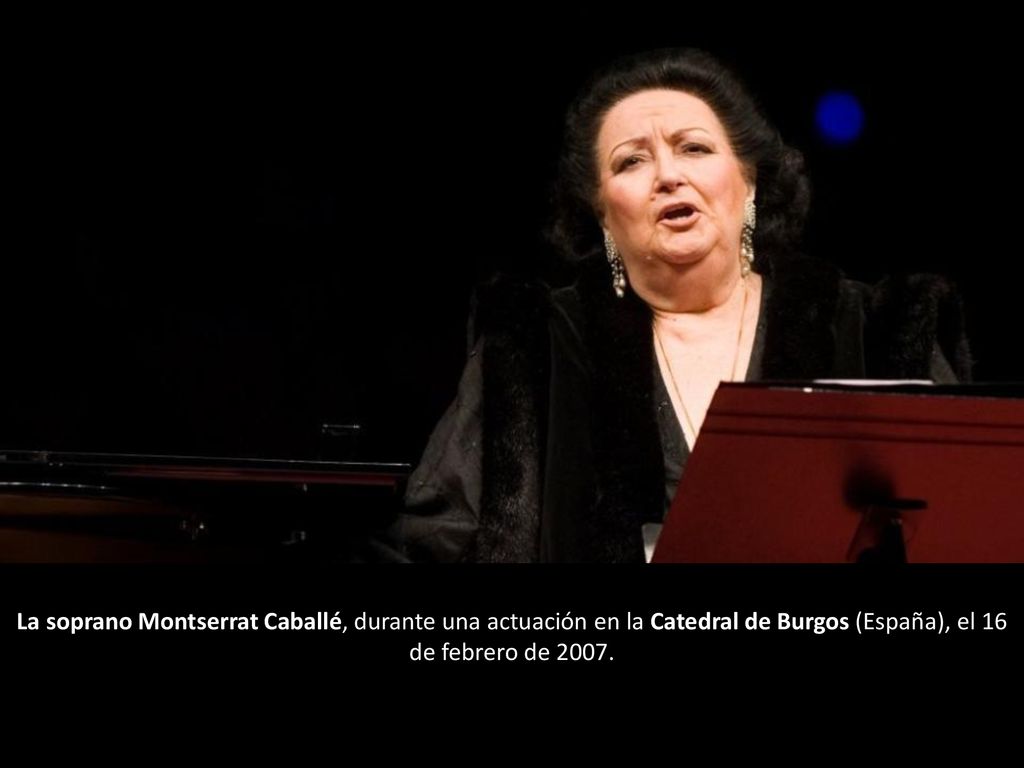 La soprano Montserrat Caballé, durante una actuación en la Catedral de Burgos (España), el 16 de febrero de 2007.