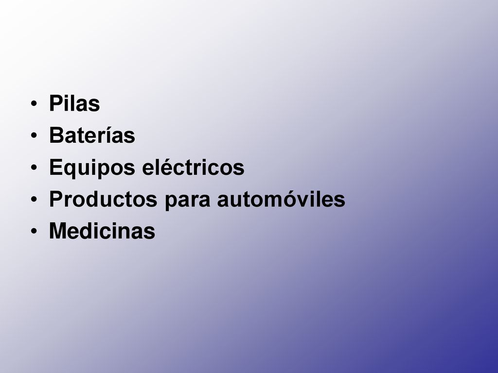 Pilas Baterías Equipos eléctricos Productos para automóviles Medicinas
