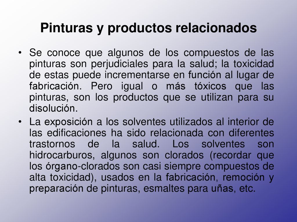 Pinturas y productos relacionados
