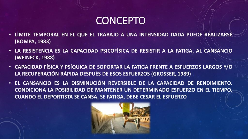 CONCEPTO LÍMITE TEMPORAL EN EL QUE EL TRABAJO A UNA INTENSIDAD DADA PUEDE REALIZARSE (BOMPA, 1983)