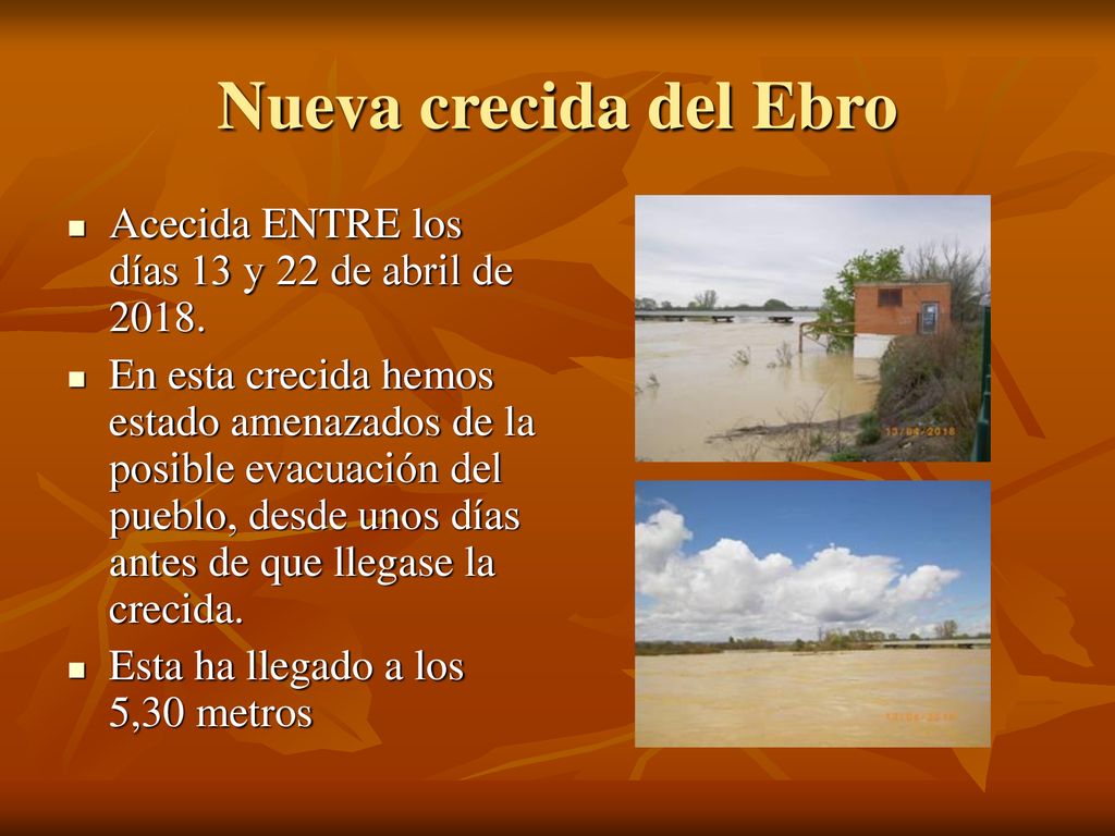 Nueva crecida del Ebro Acecida ENTRE los días 13 y 22 de abril de