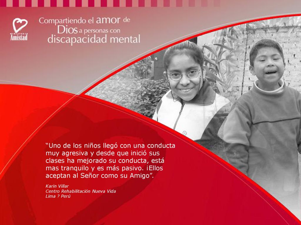 Uno de los niños llegó con una conducta muy agresiva y desde que inició sus clases ha mejorado su conducta, está mas tranquilo y es más pasivo. ¡Ellos aceptan al Señor como su Amigo .