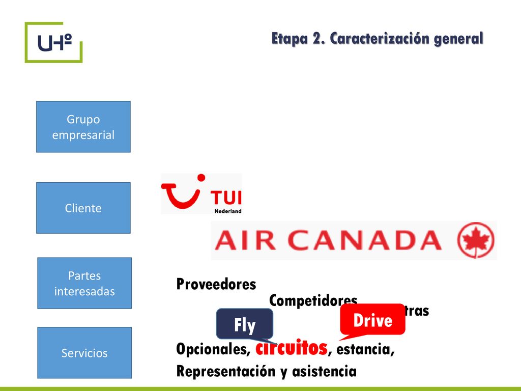 Drive Fly Etapa 2. Caracterización general Proveedores Competidores