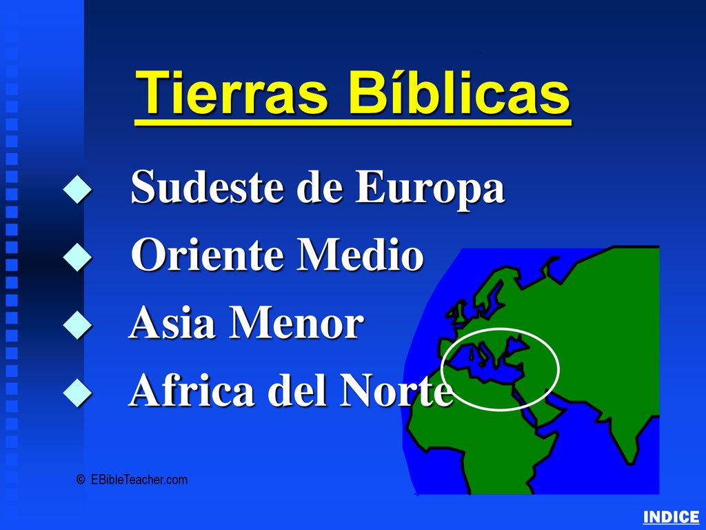 Tierras Bíblicas Sudeste de Europa Oriente Medio Asia Menor