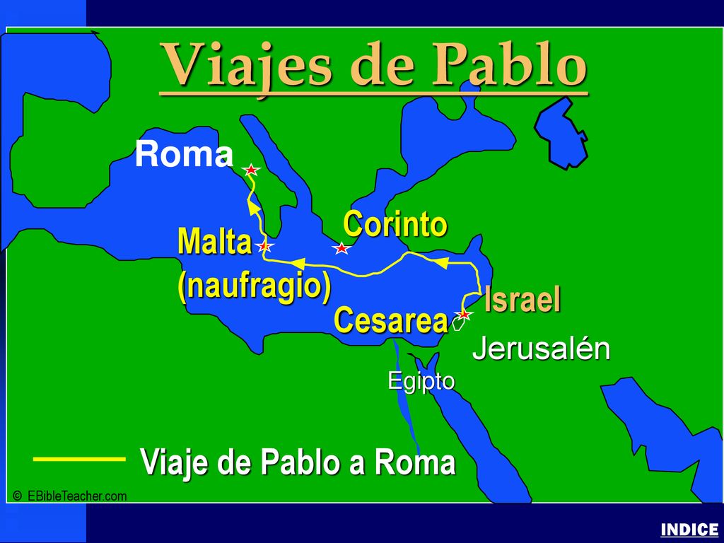 Viajes de Pablo Click to add text Roma Corinto Malta (naufragio)