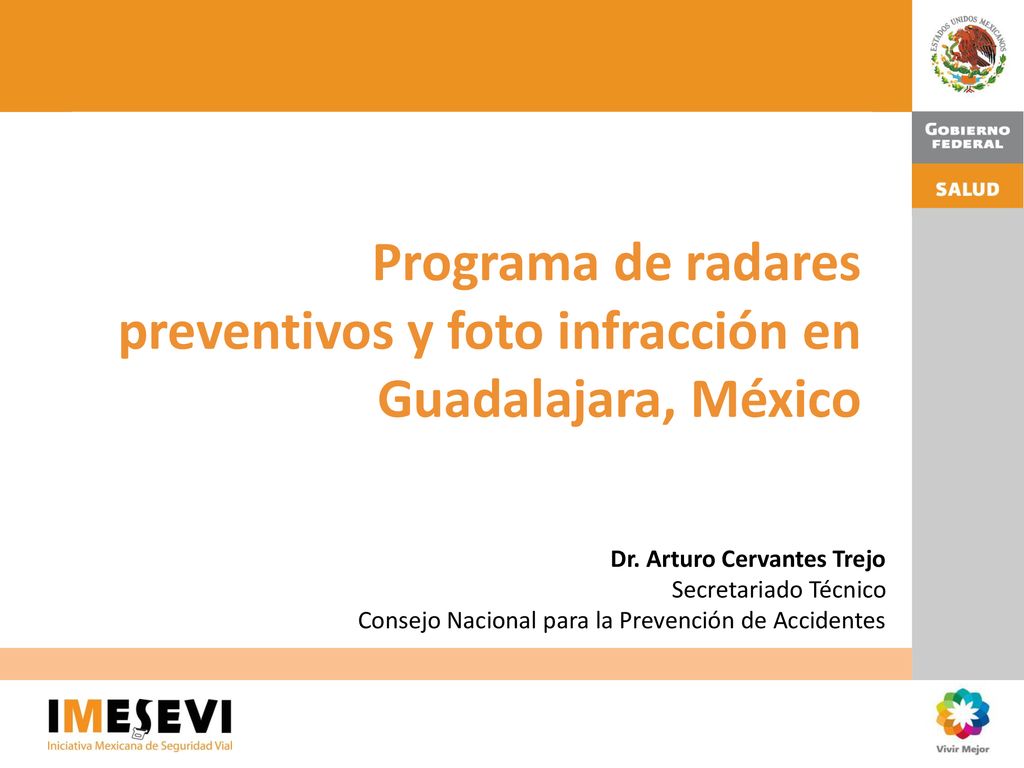 Programa de radares preventivos y foto infracción en Guadalajara, México