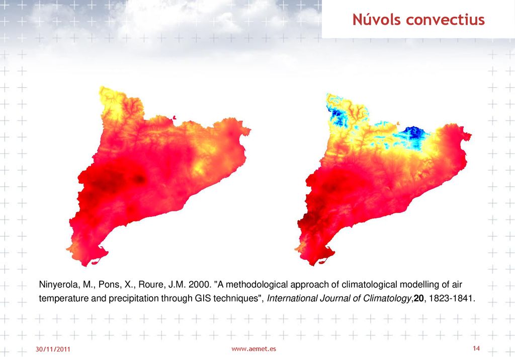 Núvols convectius Precipitació a l’estiu a la cara sud en el ripollès i pirineus.