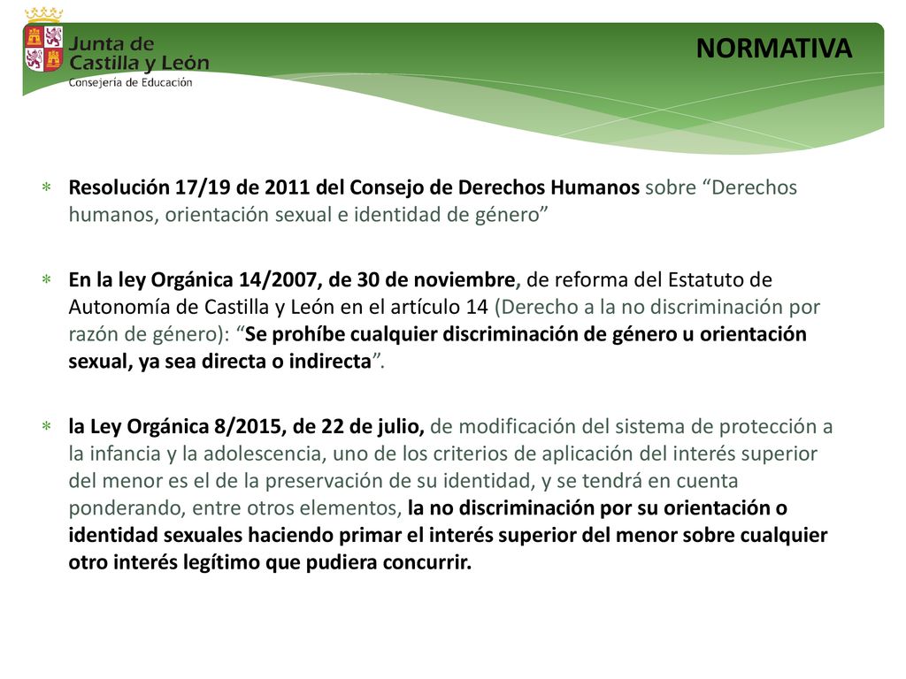 NORMATIVA Resolución 17/19 de 2011 del Consejo de Derechos Humanos sobre Derechos humanos, orientación sexual e identidad de género