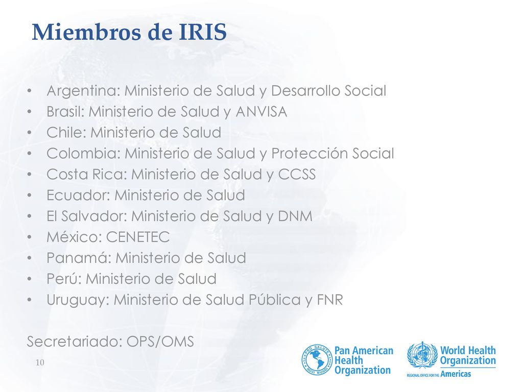 Miembros de IRIS Argentina: Ministerio de Salud y Desarrollo Social