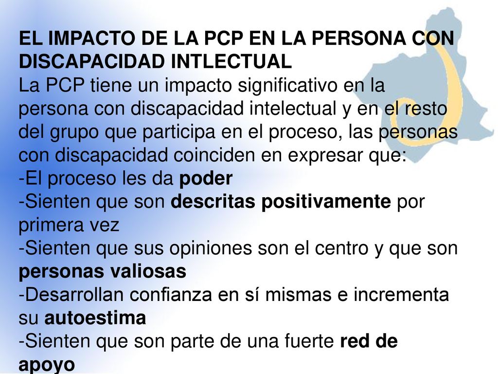 EL IMPACTO DE LA PCP EN LA PERSONA CON DISCAPACIDAD INTLECTUAL