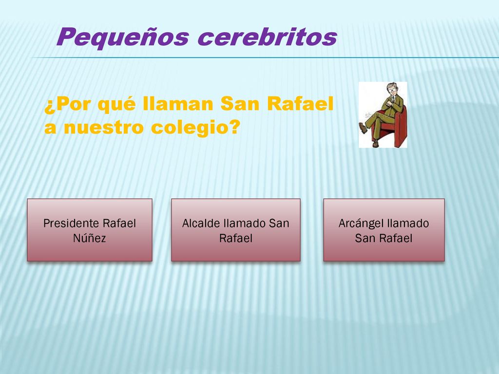 Pequeños cerebritos ¿Por qué llaman San Rafael a nuestro colegio