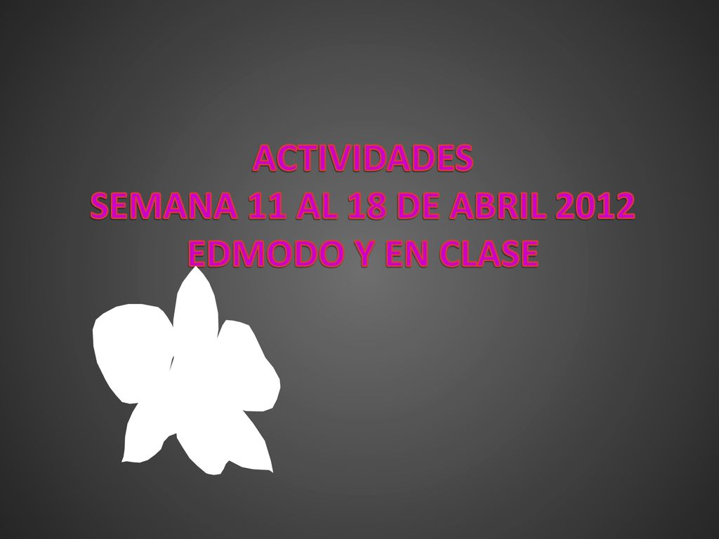 SEMANA 11 AL 18 DE ABRIL 2012 EDMODO Y EN CLASE