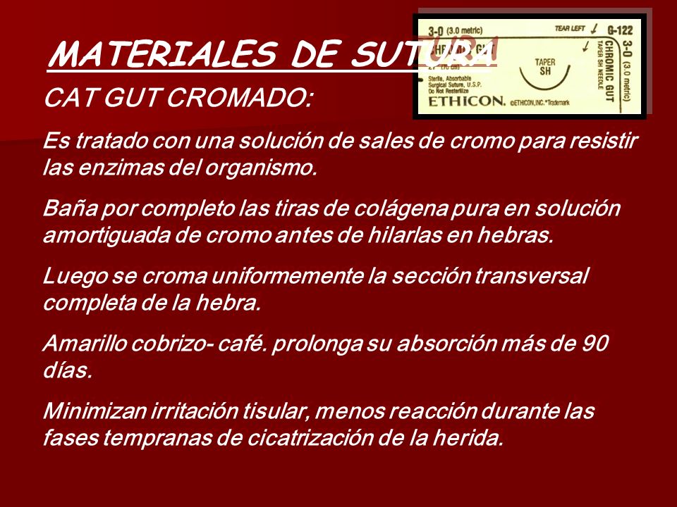 MATERIALES DE SUTURA CAT GUT CROMADO: