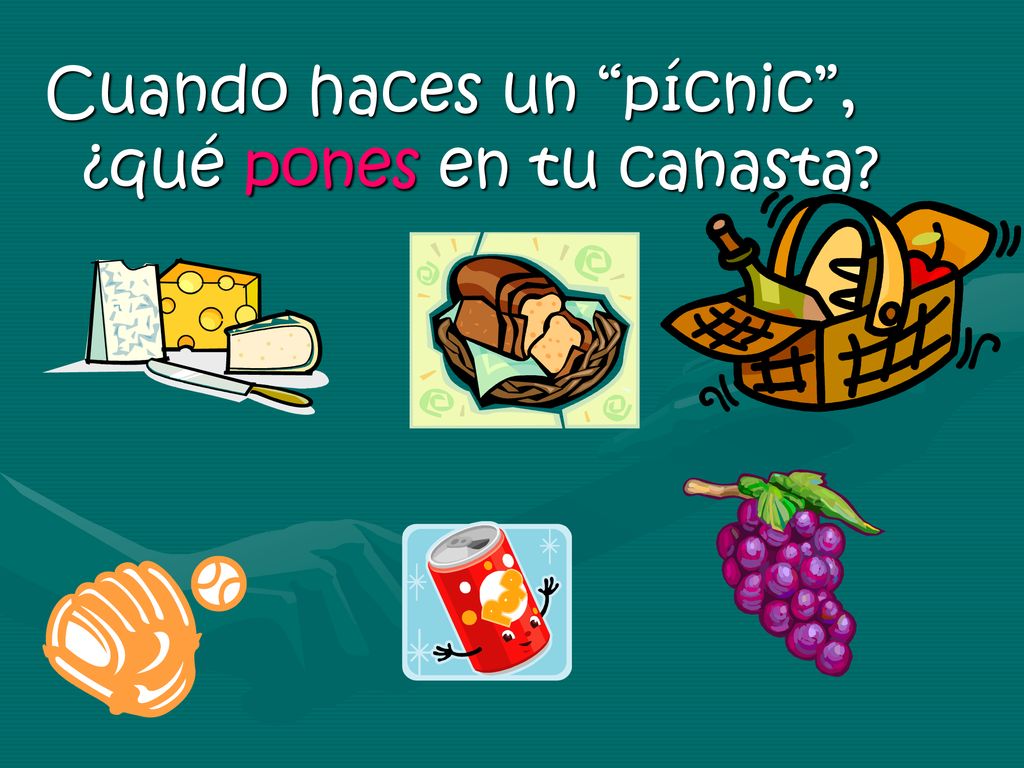 Cuando haces un pícnic , ¿qué pones en tu canasta