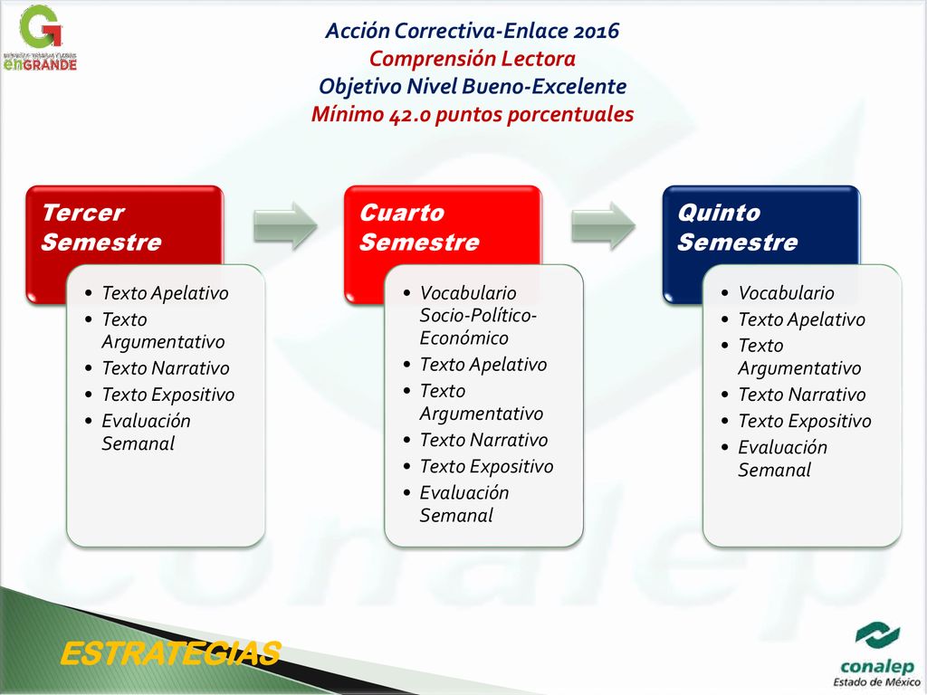 ESTRATEGIAS Acción Correctiva-Enlace 2016 Comprensión Lectora