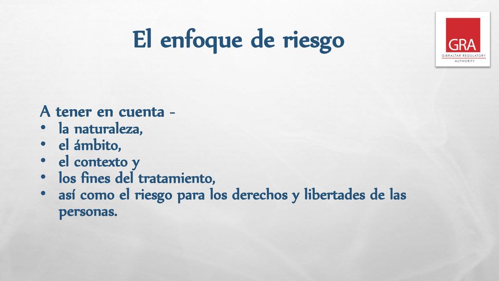 El enfoque de riesgo A tener en cuenta - la naturaleza, el ámbito,