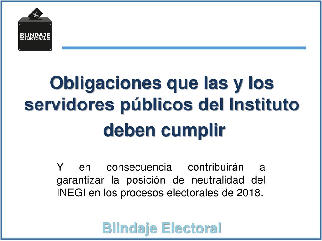 Obligaciones que las y los servidores públicos del Instituto