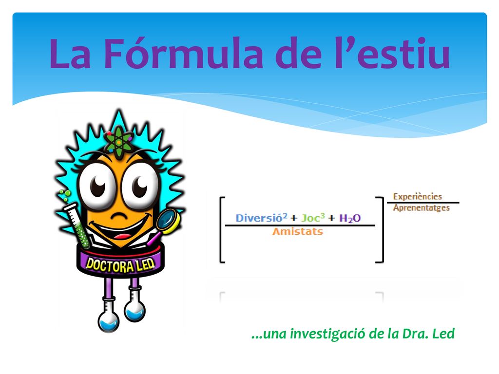 La Fórmula de l’estiu ...una investigació de la Dra. Led