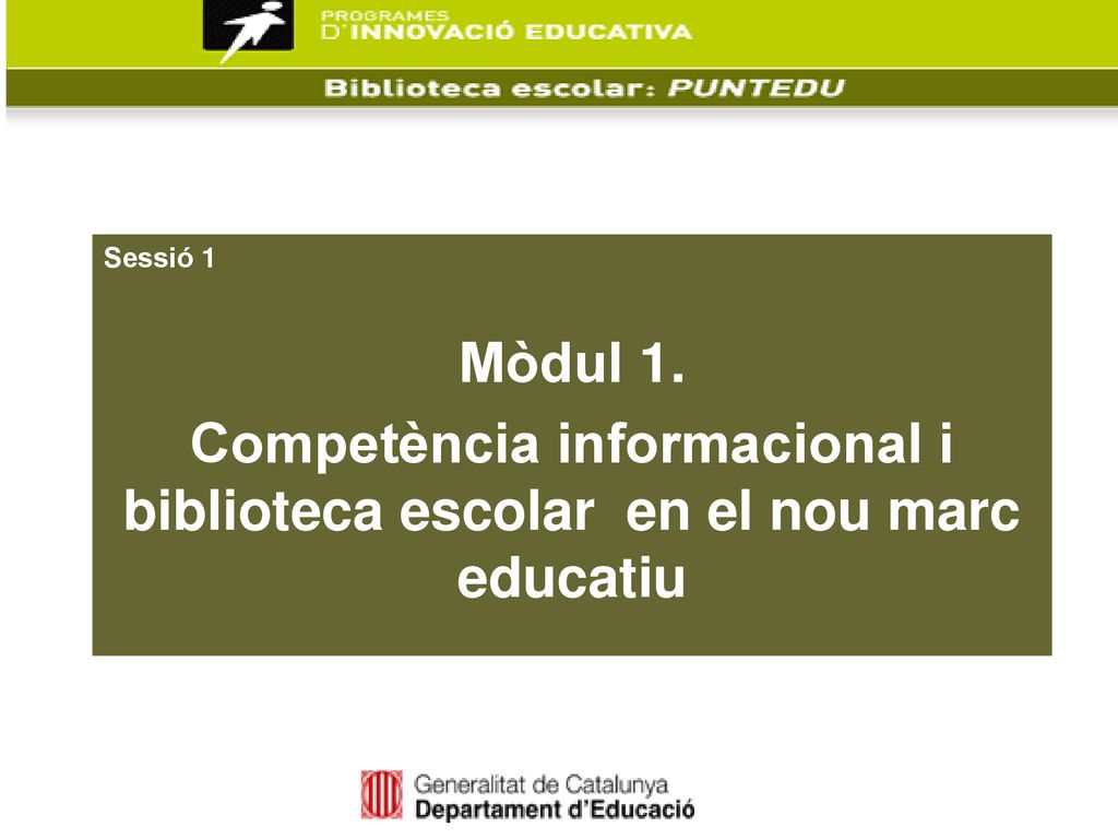 Competència informacional i biblioteca escolar en el nou marc educatiu