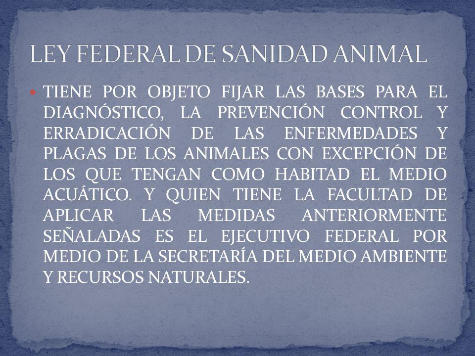 LEY FEDERAL DE SANIDAD ANIMAL