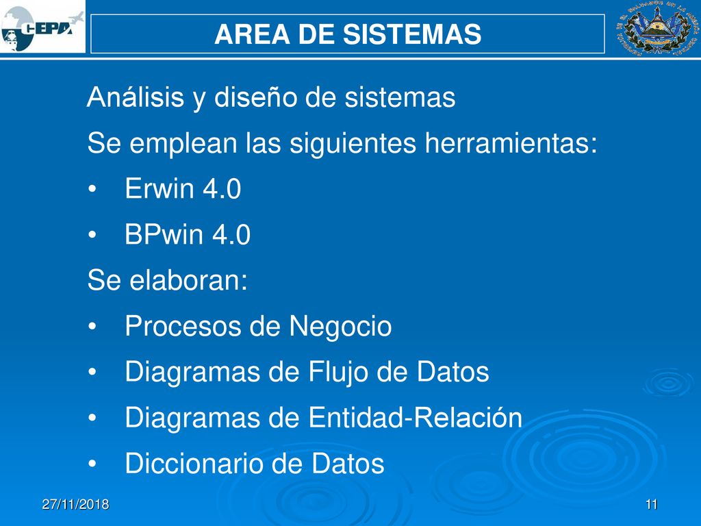 Análisis y diseño de sistemas Se emplean las siguientes herramientas: