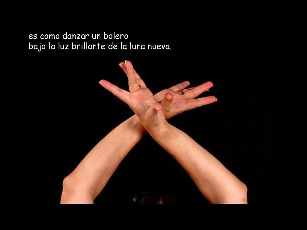 es como danzar un bolero bajo la luz brillante de la luna nueva.