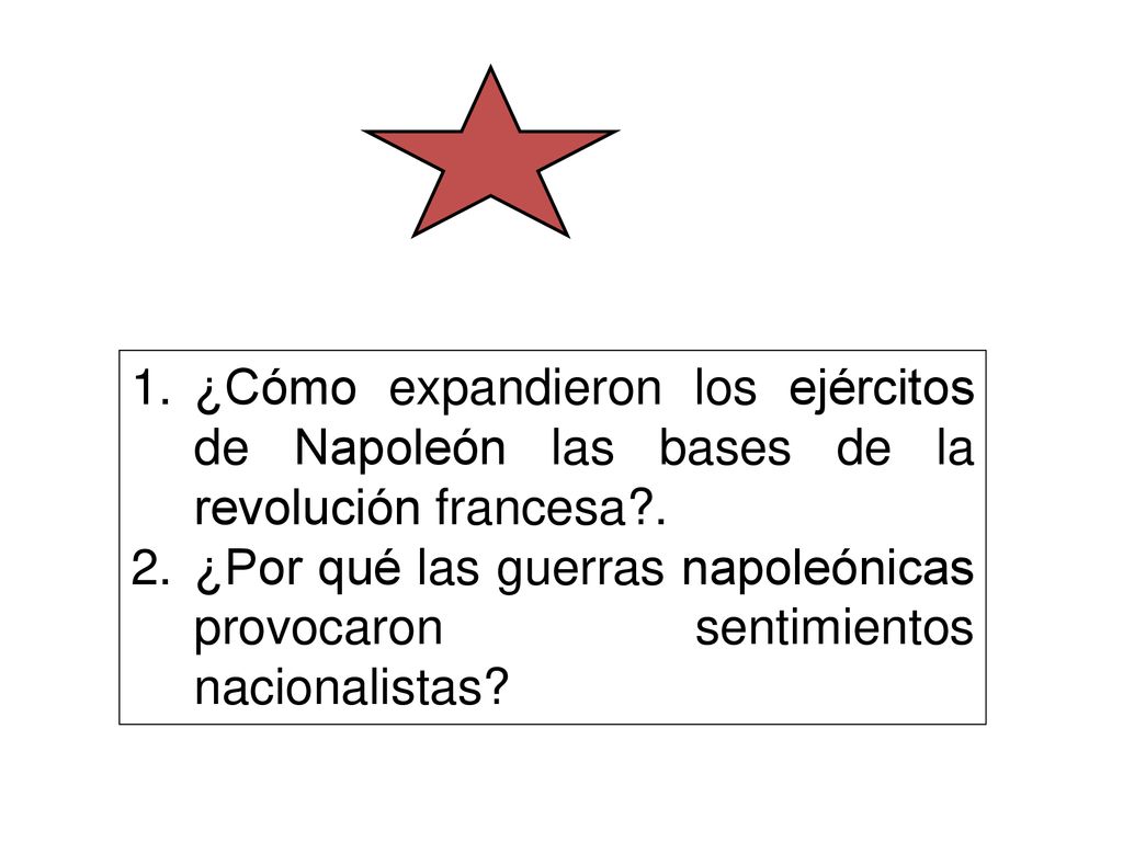 ¿Cómo expandieron los ejércitos de Napoleón las bases de la revolución francesa .