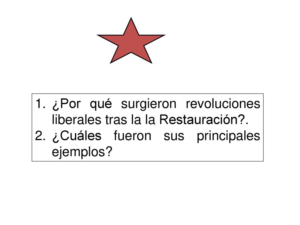¿Por qué surgieron revoluciones liberales tras la la Restauración .