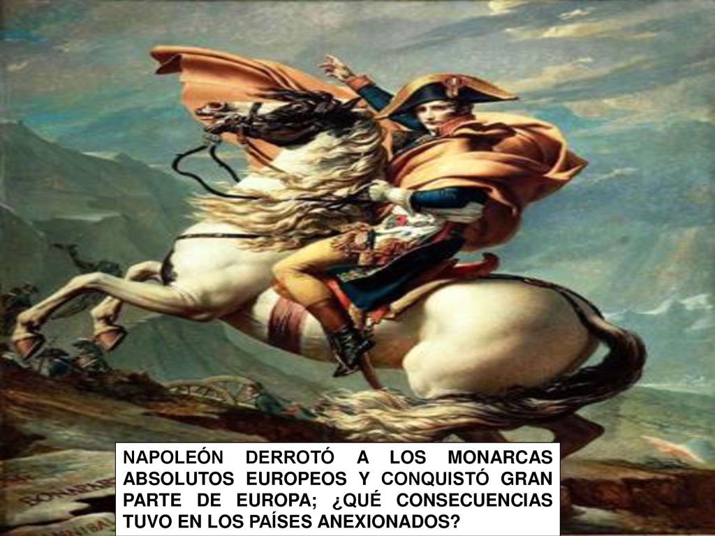 NAPOLEÓN DERROTÓ A LOS MONARCAS ABSOLUTOS EUROPEOS Y CONQUISTÓ GRAN PARTE DE EUROPA; ¿QUÉ CONSECUENCIAS TUVO EN LOS PAÍSES ANEXIONADOS