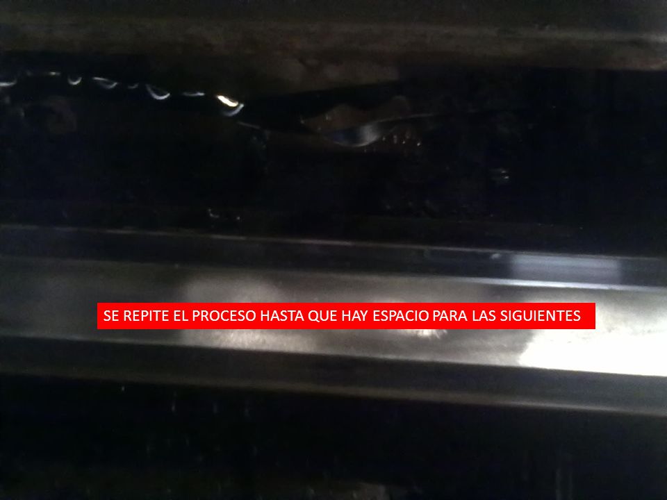 SE REPITE EL PROCESO HASTA QUE HAY ESPACIO PARA LAS SIGUIENTES