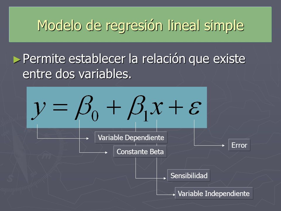 Modelo de regresión lineal simple